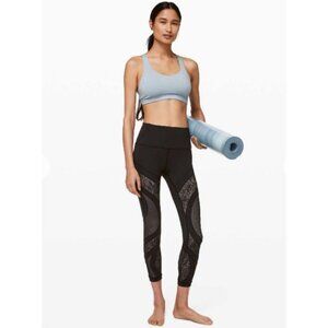 Lululemon Wunder Under High-Rise Tight 25" Black Lace Size 6